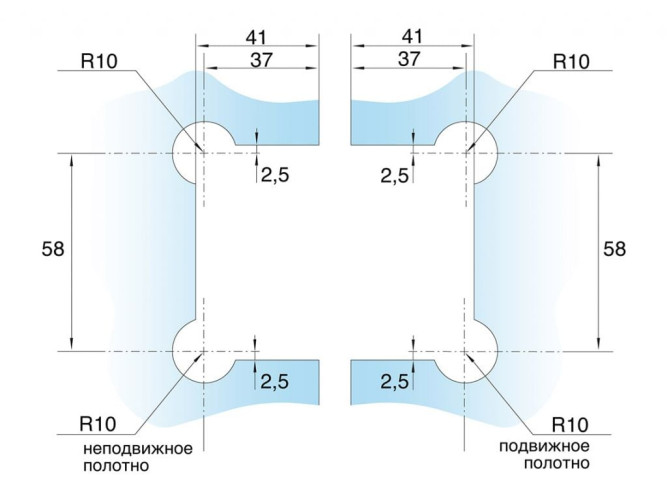 Петля 90° стекло-стекло GIFF 304 черный матовый - вид 4