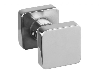 Ручка-кноб квадратная GIFF Glass полированный хром