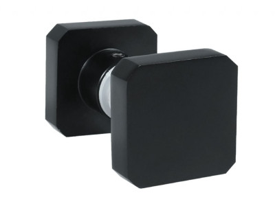 Ручка-кноб квадратная GIFF Glass черный матовый