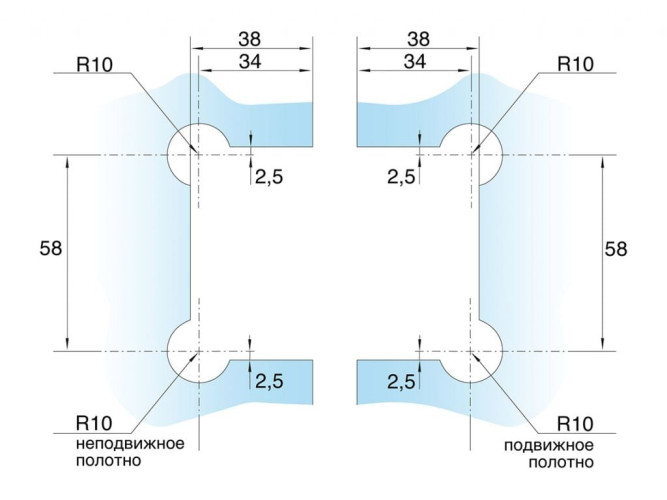 Петля скло-скло GIFF Glass Premio CREMONA полірований хром - вид 3