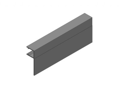 Уплотнитель 90° 8 мм стекло-стекло ус 20 мм GIFF 214 L=2500 мм черный непрозрачный