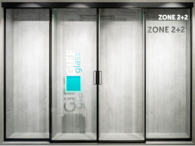 Раздвижная межкомнатная перегородка GIFF Glass Zone 2+2