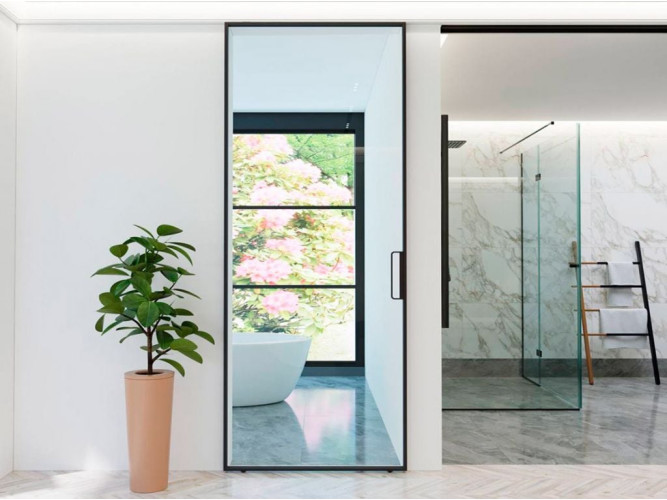 Комплект для підвісних дверей невидимого монтажу GIFF Glass Zone 1200x2500 мм - вид 1